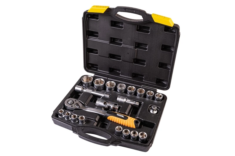 Набір головок 1/2" 10–32 мм, CrV (50BV30), тріскачка 72Т, 21 шт, PROFI MASTERTOOL 78-4021-PF