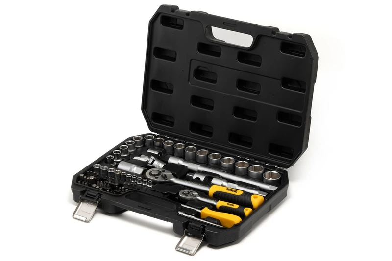 Набір інструментів MASTERTOOL ¼"&½" 72 шт 4-13 мм 10-27 мм CrV кейс з металевими замками 78-5072