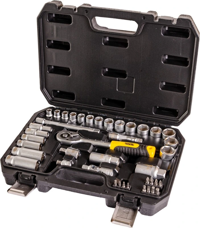 Набір інструментів MASTERTOOL ⅜" 39 шт 8-22 мм CrV кейс з металевими замками 78-3039