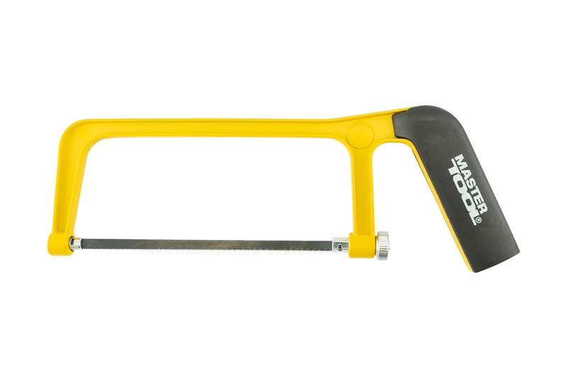 Ножівка по металу MASTERTOOL 150 мм алюмінієва рукоятка з покриттям TPR flex полотно 12.5 мм 24TPI 14-2215 — MASTERTOOL