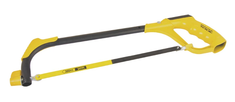 Ножівка по металу MASTERTOOL 250-300 мм з металевою ручкою ергономічна накладка контейнер для зберігання flex полотно 12.5 мм 24TPI 14-2227 — MASTERTOOL