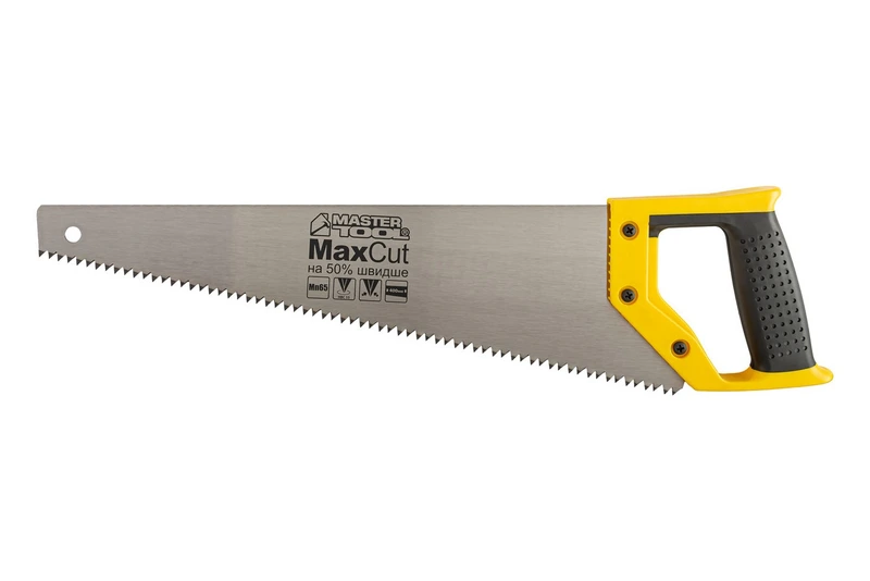 Ножівка столярна MASTERTOOL 4TPI MAX CUT 400 мм загартований зуб 2-D заточування поліроване 14-2640 — MASTERTOOL