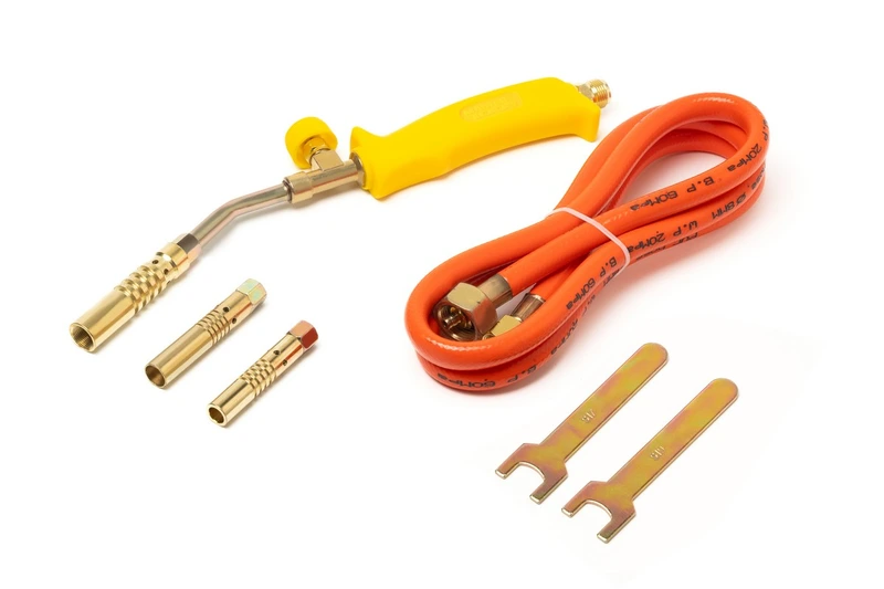 Пальник ручний газоповітряний MASTERTOOL з насадками Ø 13/14/17 мм 370 мм 157 г/год 2200 Вт 1300°C 44-5056