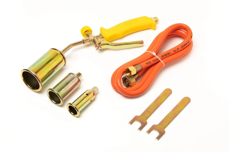 Пальник ручний газоповітряний MASTERTOOL з насадками Ø 25/35/50 мм 400 мм 3785 г/год 53 кВт 1300°C 44-5055