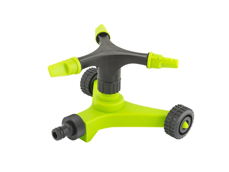 Зрошувач для поливу обертовий MASTERTOOL 3-х ріжковий ½" на коліщатках 12 м 180 м² 92-9332