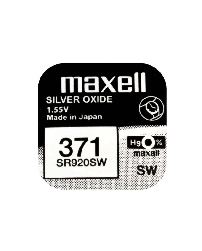 Батарейка MAXELL SR920SW 1PC EU MF (371) A 1шт (M-18290100) — MAXELL