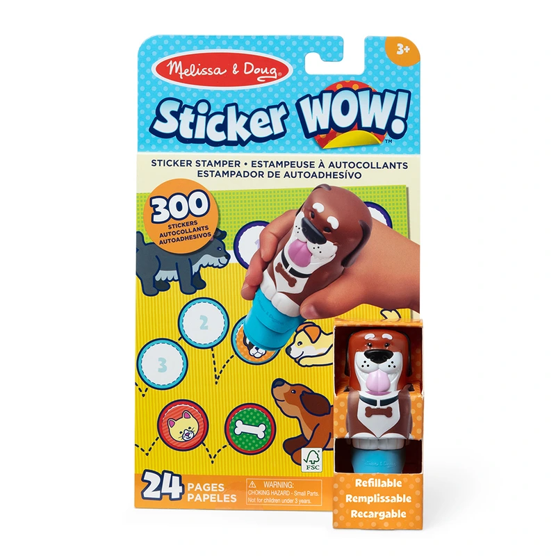 Melissa & Doug. Sticker WOW: Набір з блокноту та штампу з наліпками «Цуценя»