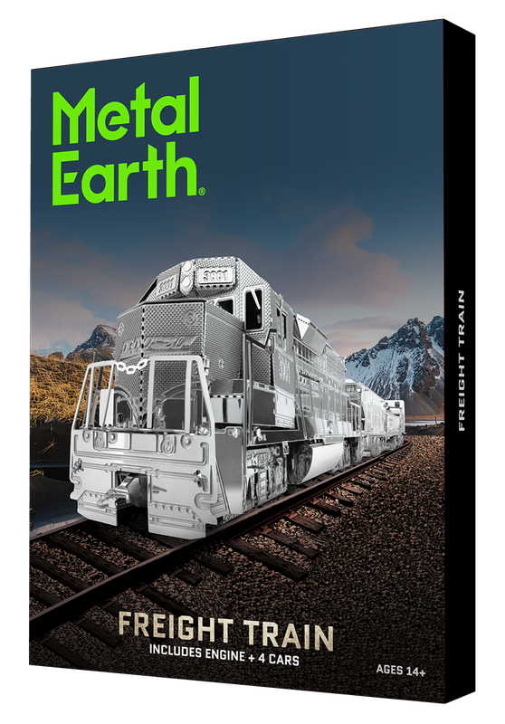 Металевий 3D конструктор "Комплект вантажних поїздів", Metal Earth, MMG104