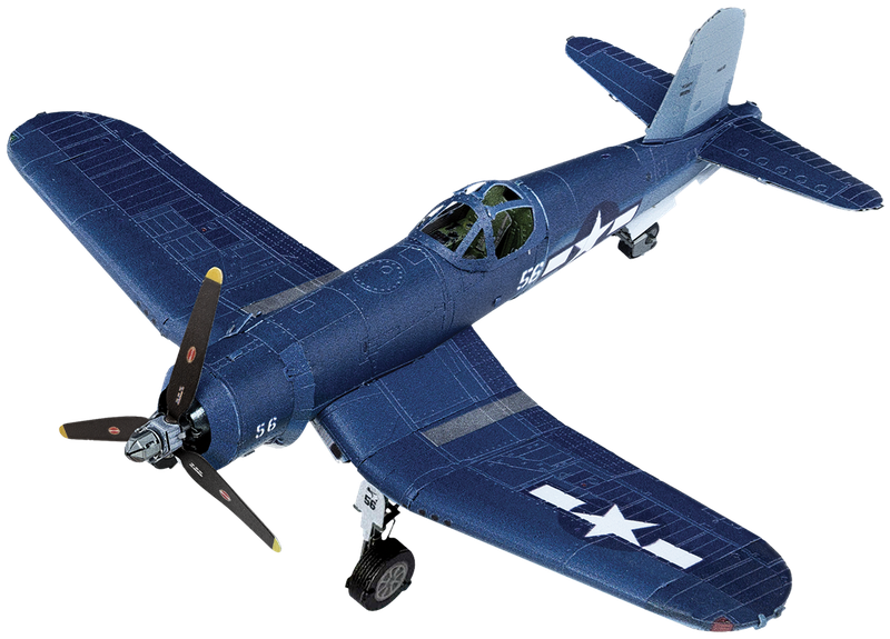 Металевий 3D конструктор "Палубний винищувач ВМС США F4U Corsair", Metal Earth, ME1030
