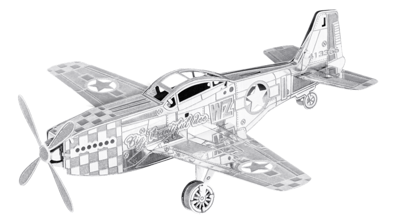 Металевий 3D конструктор "Винищувач Р-51 Mustang", Metal Earth, MMS003