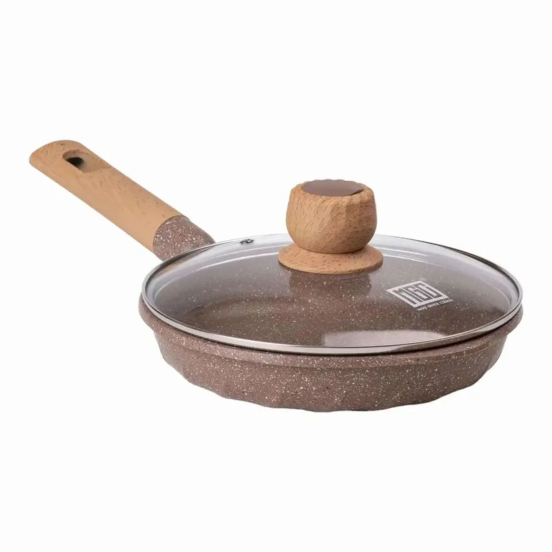 Алюмінієва сковорода 1,4 л, мармурове антипригарне покриття Ø 22 см, бежевий MGC HP-4-422CO — MGC