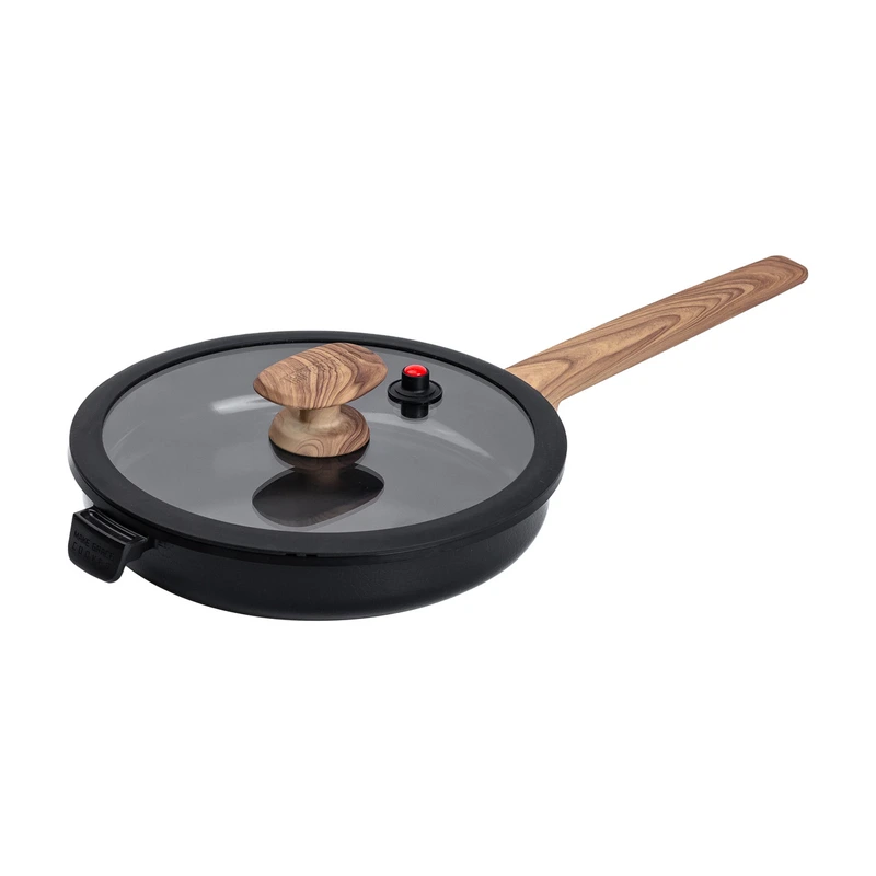 Алюмінієва сковорода з керамічним покриттям антипригарним 1.8 л Ø 24 см чорна MGC HP-4-457B — MGC