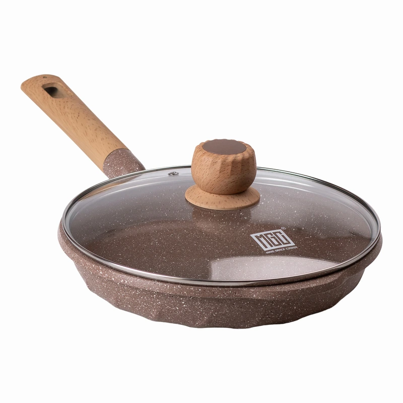 Мармурова алюмінієва сковорода з антипригарним покриттям Ø 26 см бежева MGC HP-4-424CO — MGC