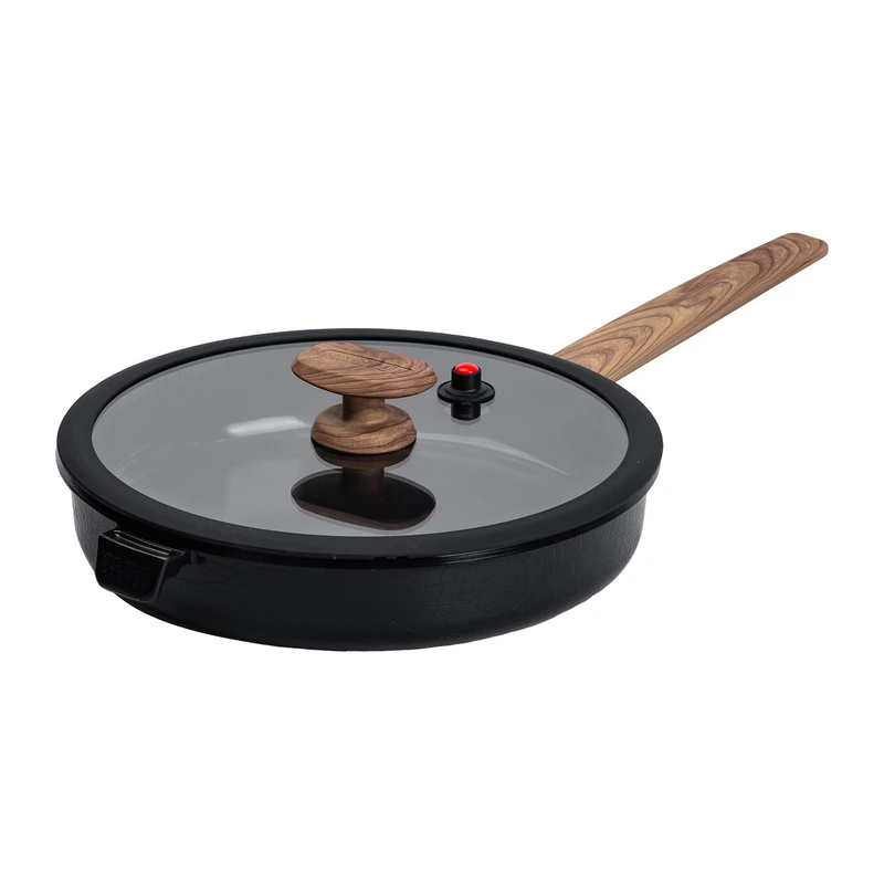 Алюмінієва сковорода з керамічним покриттям антипригарним 3,2 л Ø 28 см чорна MGC HP-4-459B — MGC