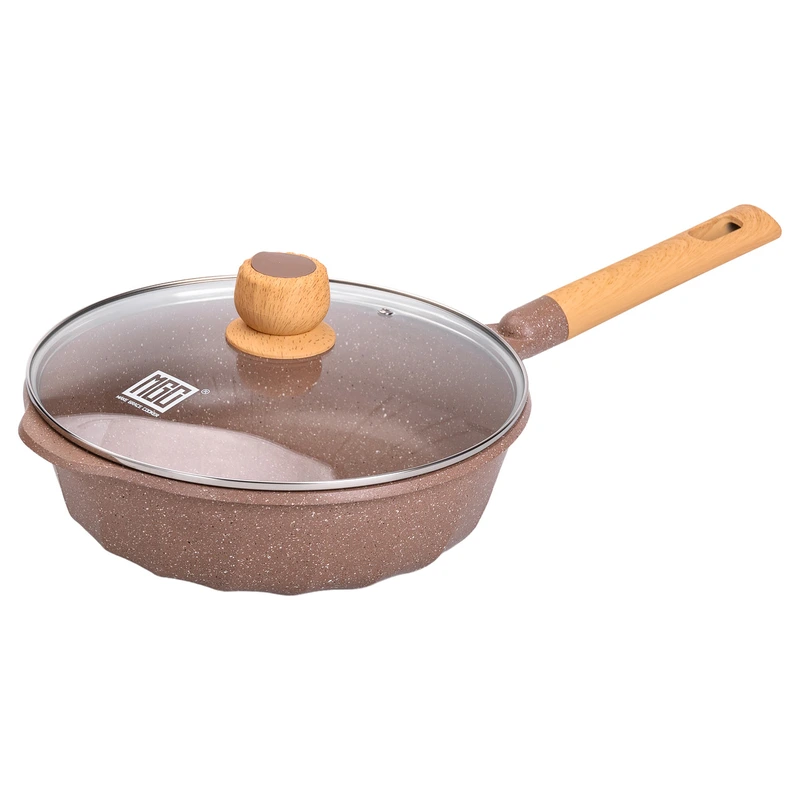 Алюмінієвий сотейник 4,3 л мармуровий з антипригарним покриттям Ø 28 см бежевий MGC HP-4-437CO — MGC