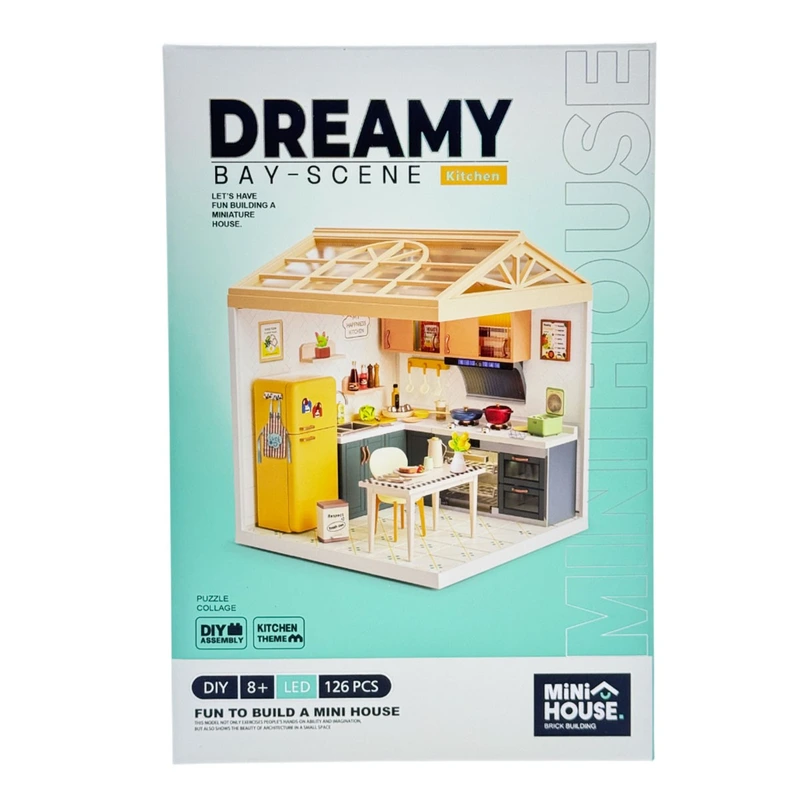 Конструктор-румбокс MINI HOUSE серії "Інтер'єр" – КУХНЯ (світло) — Mini House