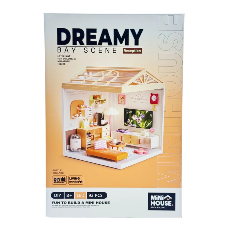 Конструктор-румбокс MINI HOUSE серії "Інтер'єр" – ВІТАЛЬНЯ (світло) — Mini House