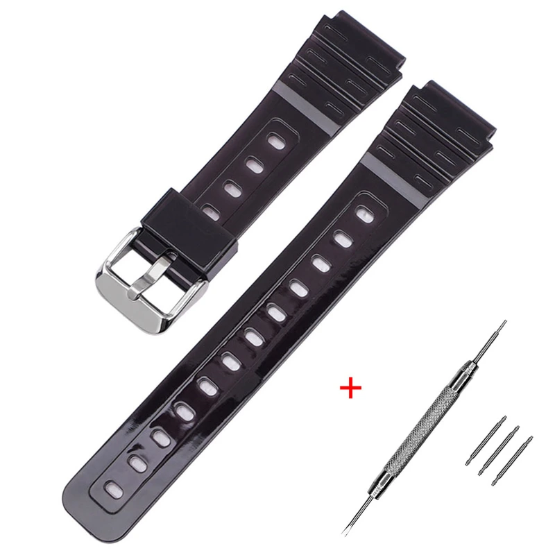 Ремінець для Casio F-91W Jelly Black SI