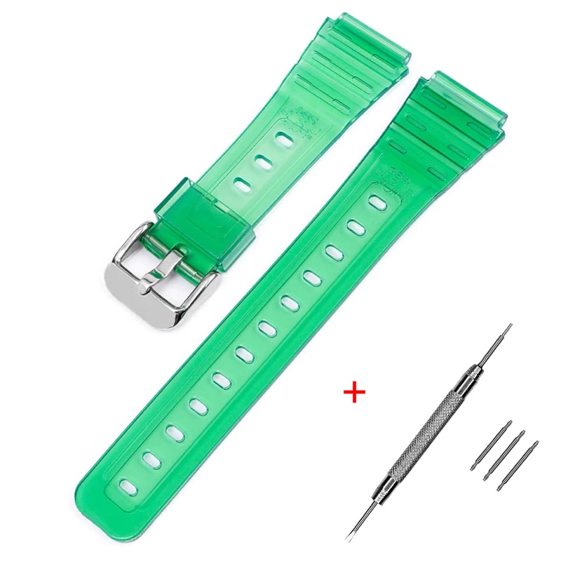 Ремінець для Casio F-91W Jelly Green SI