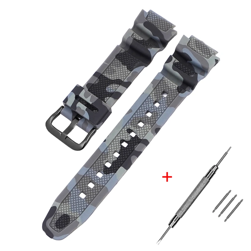 Ремінець для Casio G-Shock AQ-S800/AE-1200 Camo Gray BK