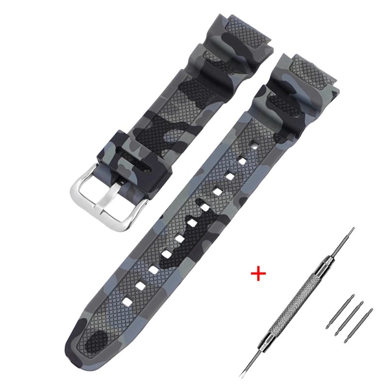 Ремінець для Casio G-Shock AQ-S800/AE-1200 Camo Gray SL