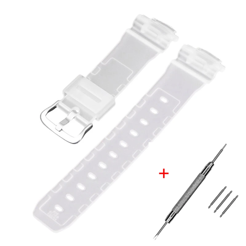 Ремінець для Casio G-Shock DW-5600/6900/G-5600/GW-M5610 Translucent Silver