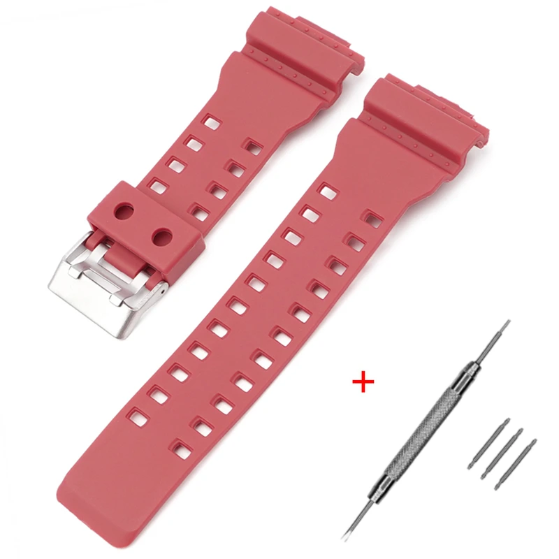 Ремінець для Casio G-Shock GA-100/110 Dark Red SI