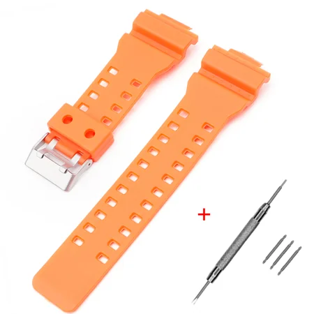 Ремінець для Casio G-Shock GA-100/110 Orange SI (1051-1082)