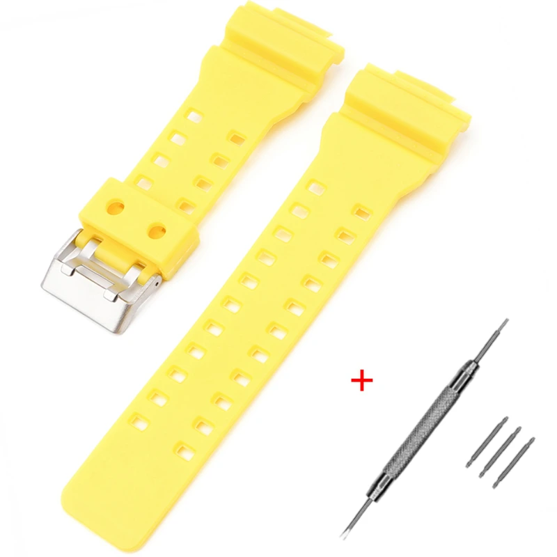 Ремінець для Casio G-Shock GA-100/110 Yellow SI