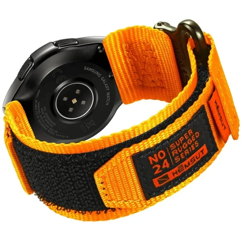 Ремінець для годинника Hemsut HGA121 Super Strong Nylon Orange 22 mm