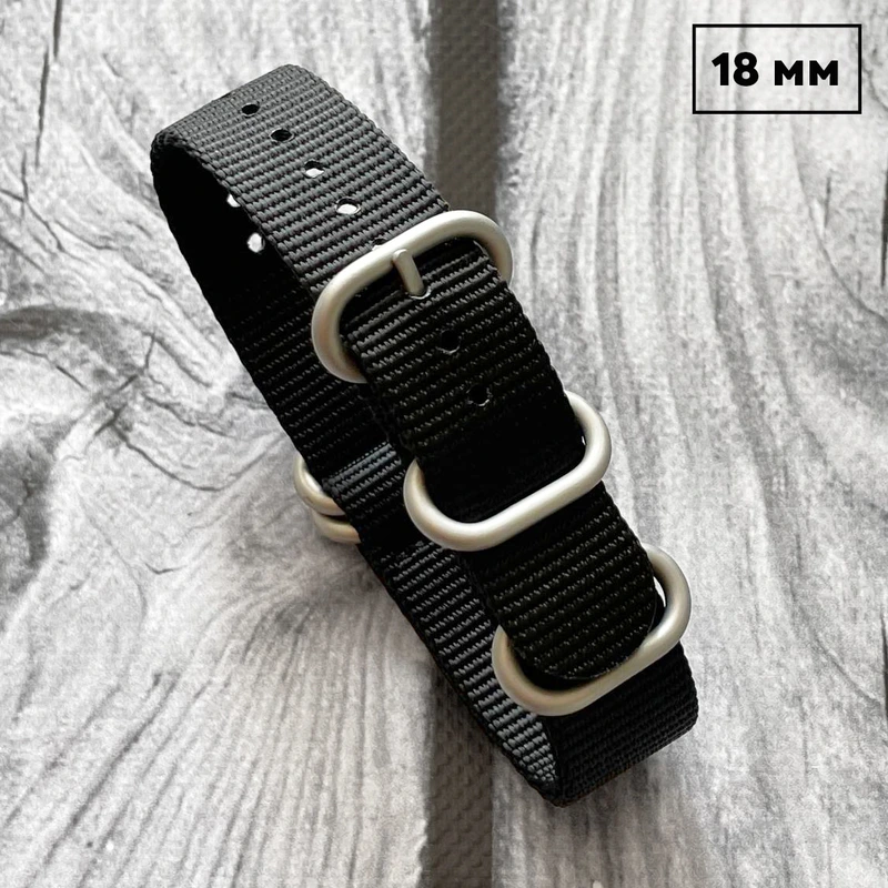 ремінець Nato Black 18 мм