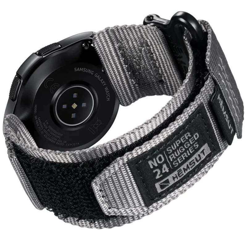 Ремінець для годинника Hemsut HGA121 Super Strong Nylon Grey 22 mm