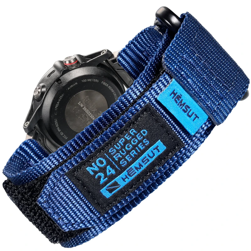 Ремінець для годинника Hemsut HS121 Super Strong Nylon Garmin Blue 22 mm — Modfit