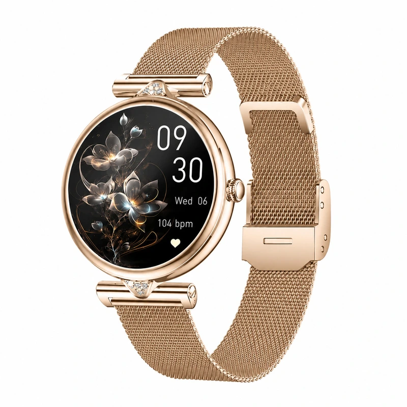 Розумний годинник Modfit Eclipse Gold Mesh з металевим браслетом та фітнес-функціями — Modfit