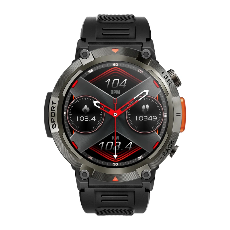 Розумний годинник Modfit Rugged Black — чоловічий смарт-годинник з TFT-дисплеєм та захистом IP67 — Modfit