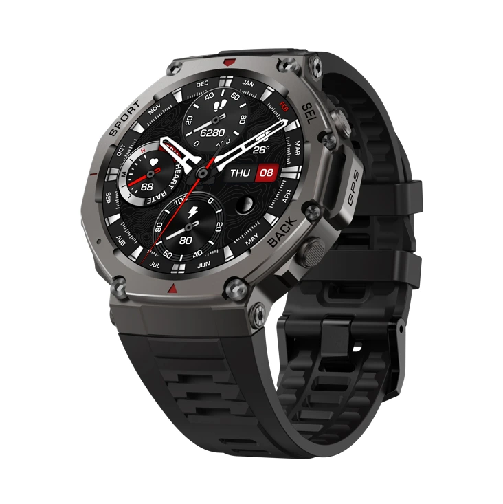 Розумний годинник Modfit Titan Force GPS Black з AMOLED дисплеєм та захистом 5 ATM — Modfit