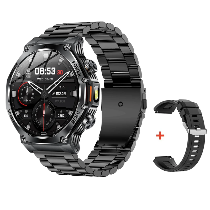 Розумний годинник Modfit Titan-X Black Steel + ремінець в подарунок