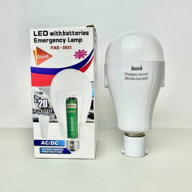 Світлодіодна лампа LED FAT-3920 E27 20W з 2 акумуляторами — Mono Led