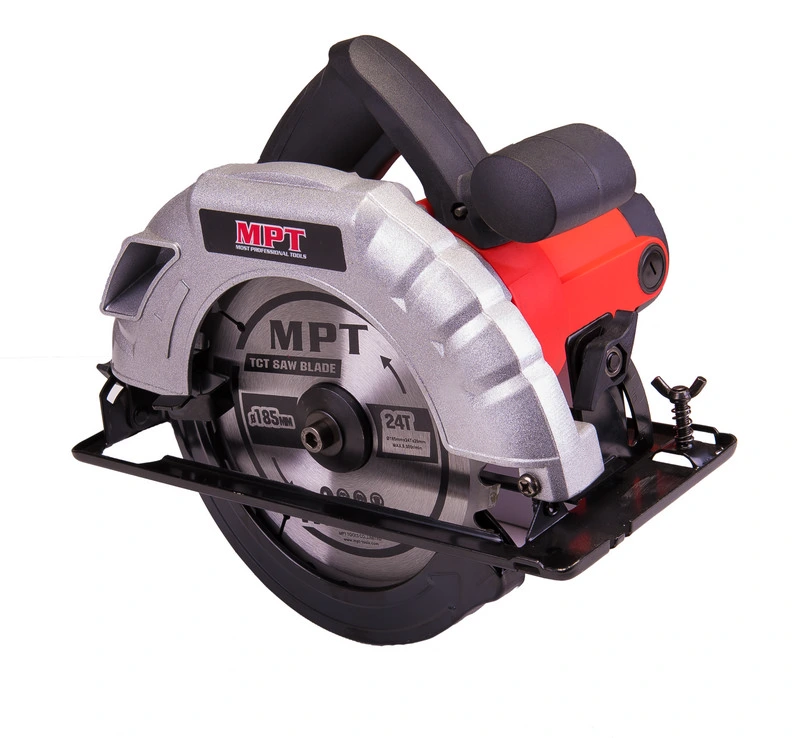 Пила циркулярна MPT 1200 Вт 185х20 мм 5000 об/хв пропил 60 мм 45-90° аксесуари 2 шт MCS1805P — MPT
