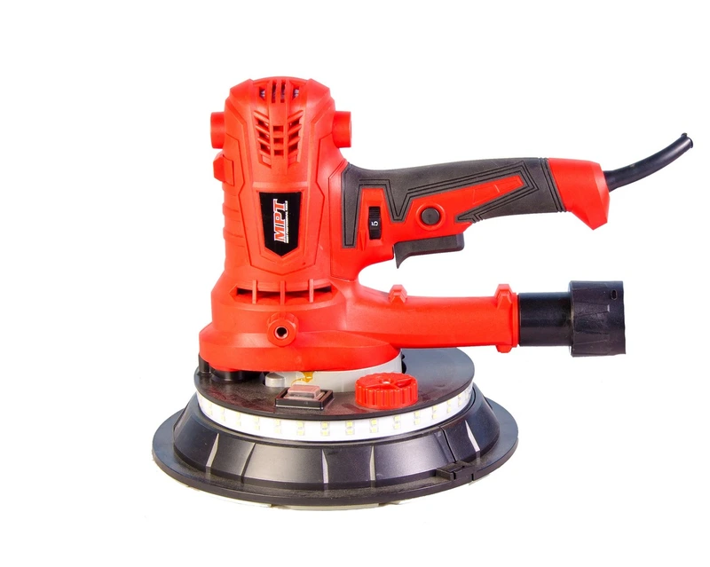Шліфмашина для стін і стелі MPT 850 Вт 1400-2700 об/хв Ø180 мм діодне підсвічування аксесуари 6 шт MDS1853B — MPT