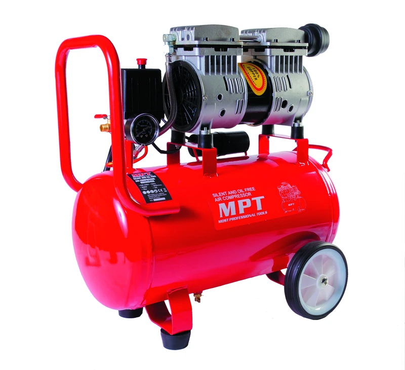 Компресор безшумний MPT PROFI OIL FREE 24 л 800 Вт 1450 об/хв 7 атм мідна обмотка MAC80243S