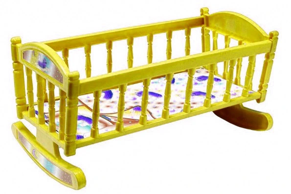 Ліжечко для ляльок Барбі S0013 ліжечко-качалка  S0013(Yellow) — MToys