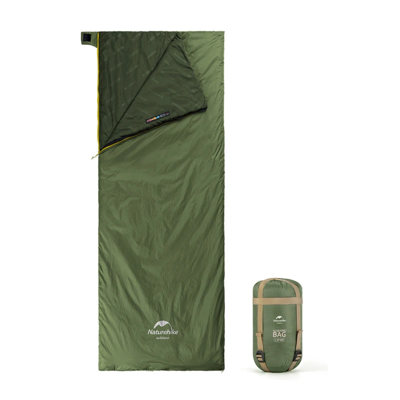 Спальний мішок Naturehike LW180 Mini NH21MSD04, лівий, темно-зелений — Naturehike