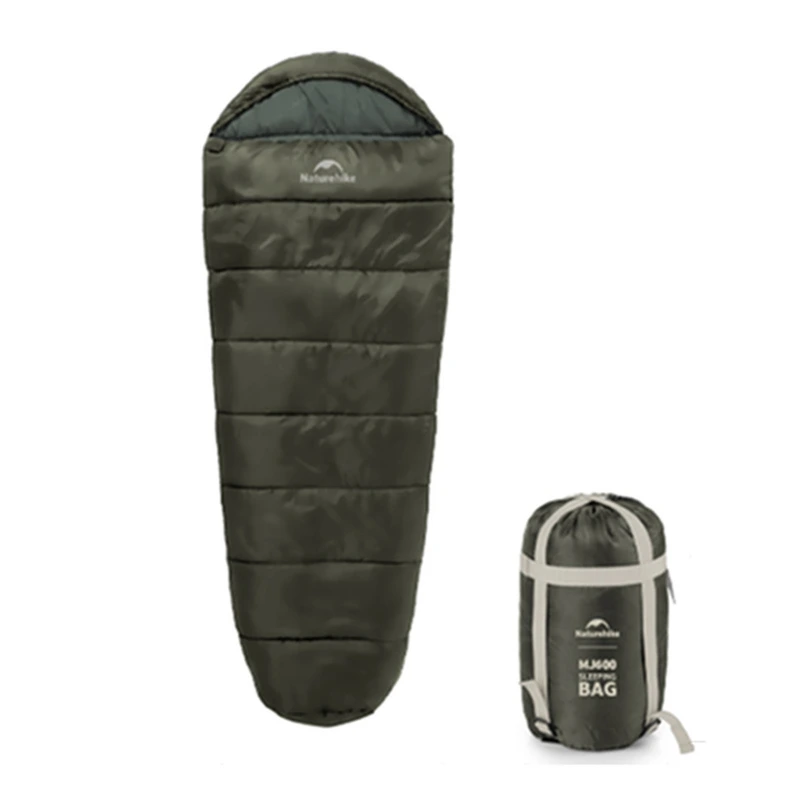 Спальник з капюшоном Naturehike CNK2300SD014 MJ600 Січ, зелений