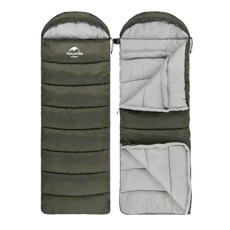 Спальник з капюшоном Naturehike U150 NH20MSD07, (11°C), лівий, зелений — Naturehike