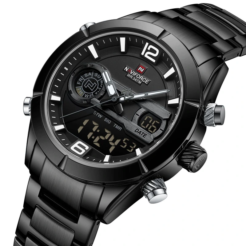 Чоловічий спортивний тактичний годинник Naviforce Aviator
