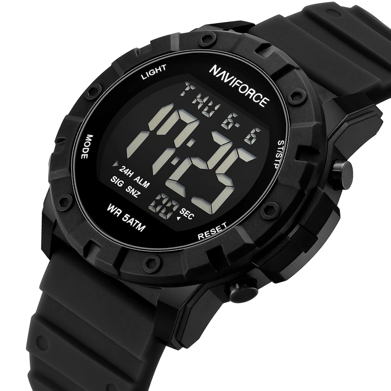 Чоловічий водостійкий спортивний тактичний годинник Naviforce Professional