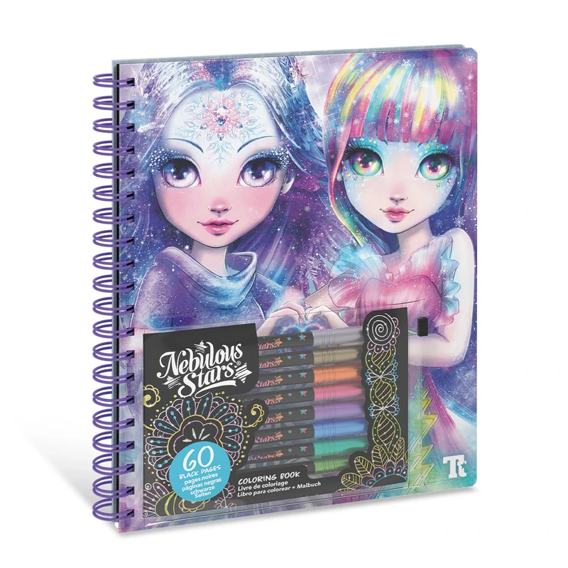 Набір для творчості NEBULOUS STARS – РОЗМАЛЬОВКА: АЙСЕДОРА, ЧОРНІ АРКУШІ — Nebulous Stars