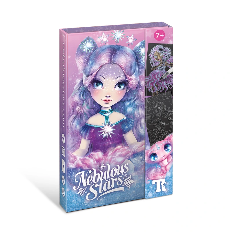 Набір для творчості NEBULOUS STARS – РОЗМАЛЬОВКА З ВОДОЮ, ЧОРНІ АРКУШІ: ВІЗЬМИ В ДОРОГУ