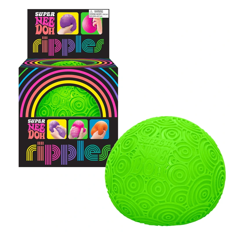 Іграшка-антистрес NEEDOH серії "Super" – ЯСКРАВІ КРУЖАЛЬЦЯ (зелений) — NeeDoh